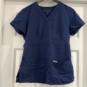 Grey's Anatomy Navy Blue Scrub Top